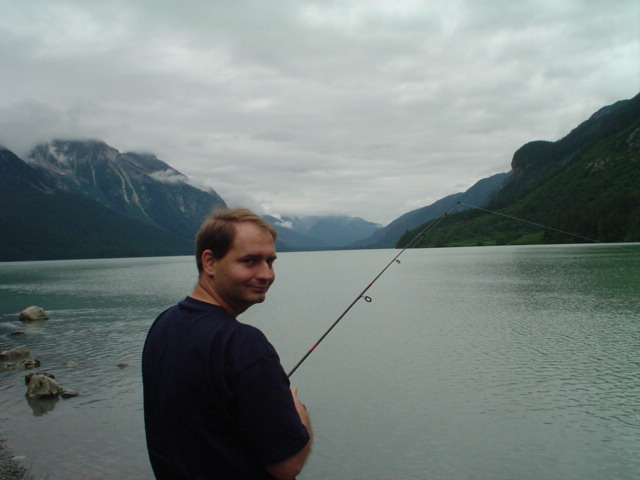 fishing at Chilkoot Lake