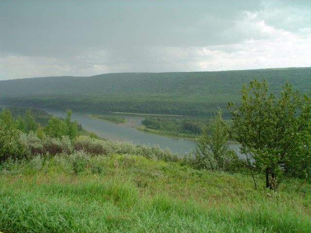 the Peace River, near Hudson's Hope, BC